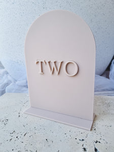 TABLE NUMBERS SIGNS - BOLD