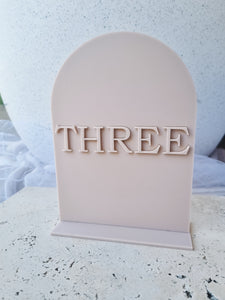 TABLE NUMBERS SIGNS - BOLD