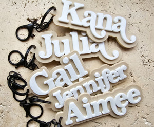 ACRYLIC PERSONALISED KEY TAG - DOUBLE LAYER