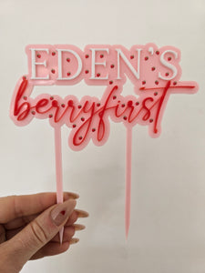 CAKE TOPPER - BERRY FIRST
