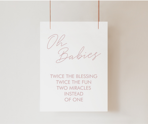 OH BABIES - BABY SHOWER / SPRINKLE SIGN