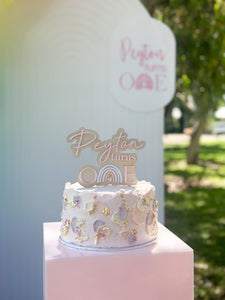 CAKE TOPPER - DOUBLE LAYER - TURNS ONE