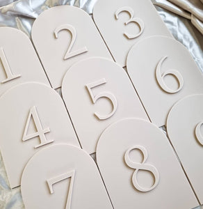 TABLE NUMBERS SIGNS - SERIF