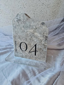 OYSTER STONE TABLE NUMBER - TABLE NO.