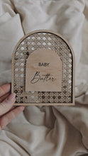 Load and play video in Gallery viewer, BOHO BIRTH ANNOUNCEMENT - RATTAN BABY

