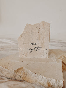 STONE TABLE NUMBERS - SERIF AND CURSIVE