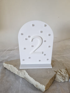 TABLE NUMBERS SIGNS - PEARL