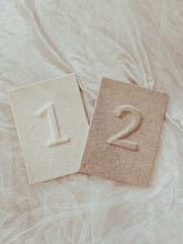 Load image into Gallery viewer, TABLE NUMBERS SIGNS - LINEN
