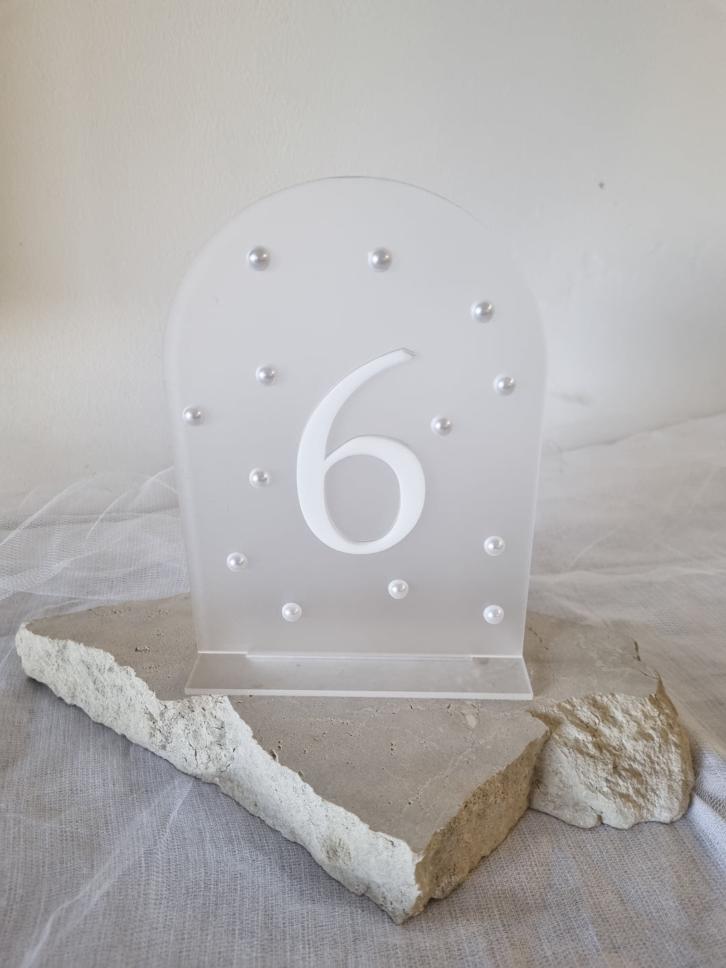 TABLE NUMBERS SIGNS - PEARL