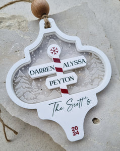 PERSONALISED ACRYLIC CHRISTMAS ORNAMENT - FAMILY 2024