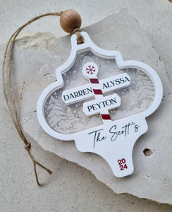 PERSONALISED ACRYLIC CHRISTMAS ORNAMENT - FAMILY 2024