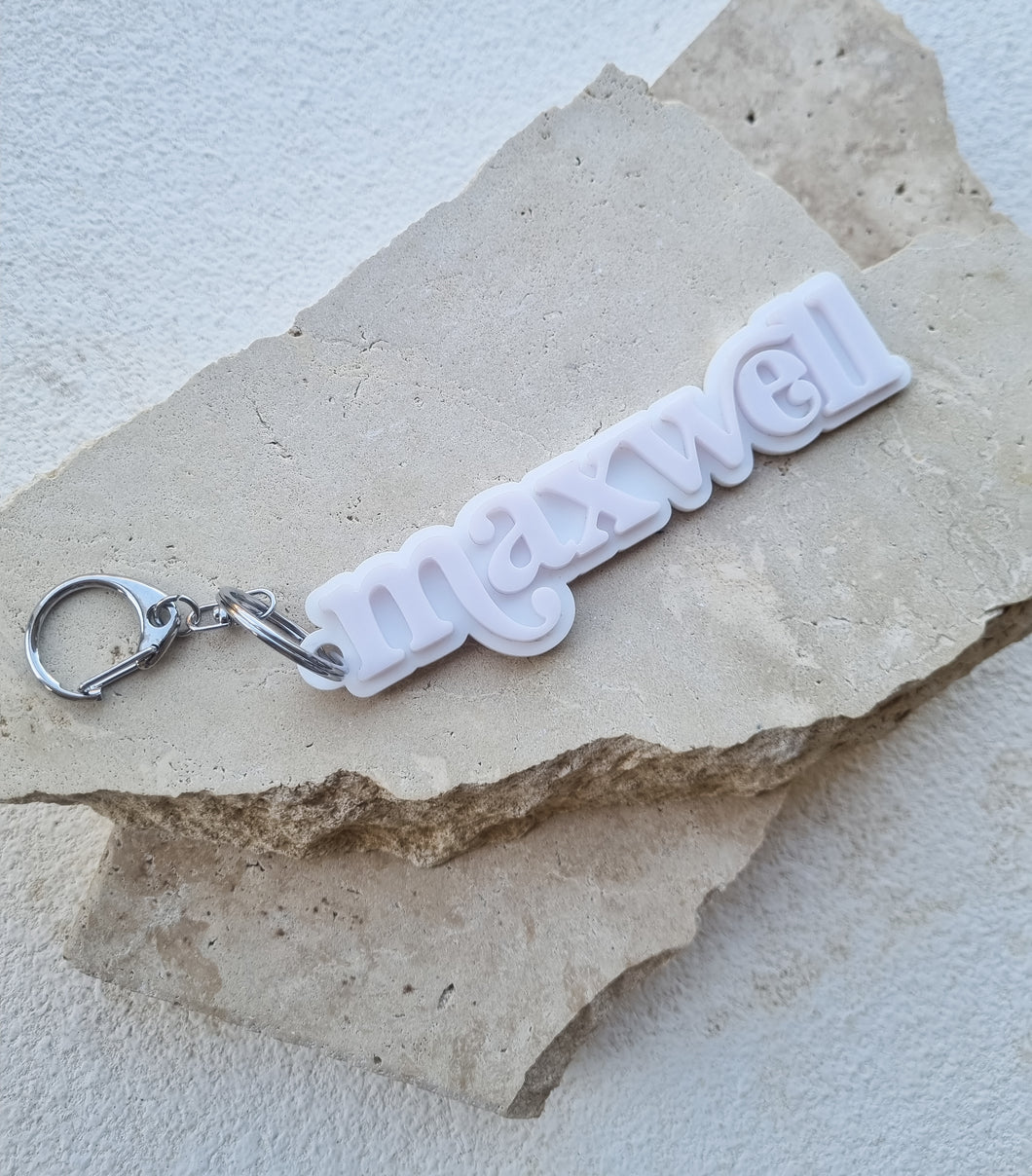 ACRYLIC PERSONALISED KEY TAG - DOUBLE LAYER