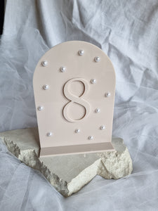 TABLE NUMBERS SIGNS - PEARL