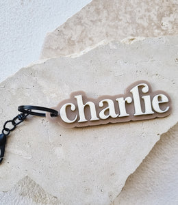 ACRYLIC PERSONALISED KEY TAG - DOUBLE LAYER