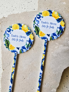 ACRYLIC DRINK STIR STICKS - SANTORINI