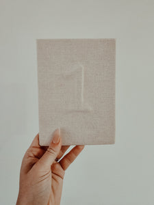 TABLE NUMBERS SIGNS - LINEN