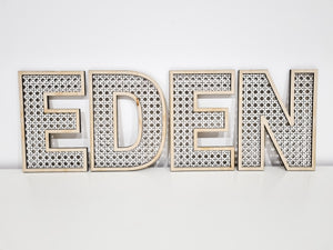 RATTAN STYLE WALL LETTERS