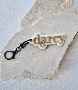 ACRYLIC PERSONALISED KEY TAG - DOUBLE LAYER