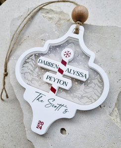 PERSONALISED ACRYLIC CHRISTMAS ORNAMENT - FAMILY 2024