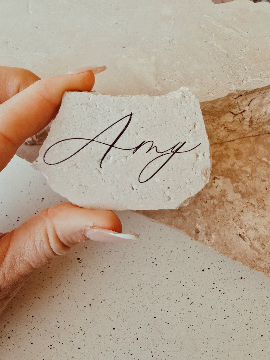 STONE PLACE CARDS – Living on Trend Australia