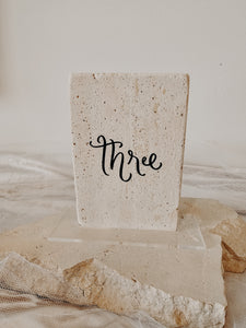 STONE TABLE NUMBER - CREATIVE FONT