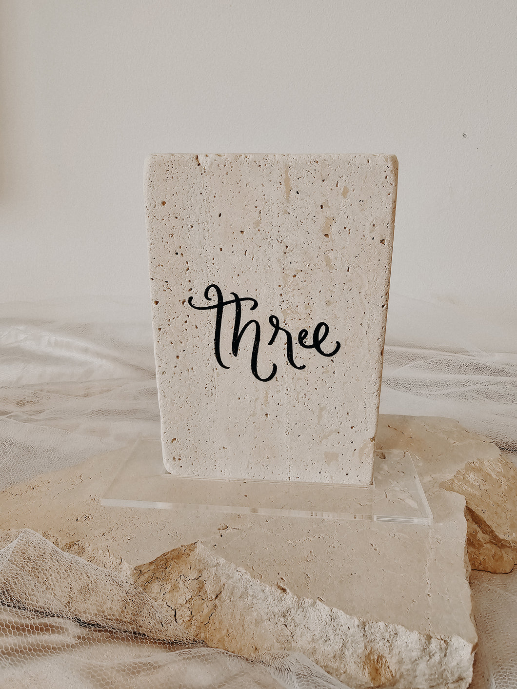 STONE TABLE NUMBER - CREATIVE FONT