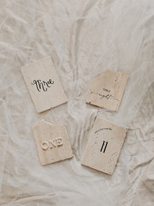 STONE TABLE NUMBERS - WE'RE GLAD YOUR HERE