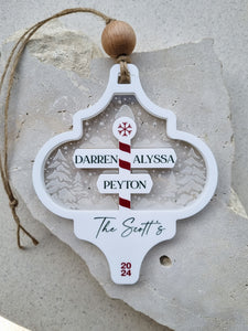 PERSONALISED ACRYLIC CHRISTMAS ORNAMENT - FAMILY 2024