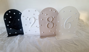 TABLE NUMBERS SIGNS - PEARL