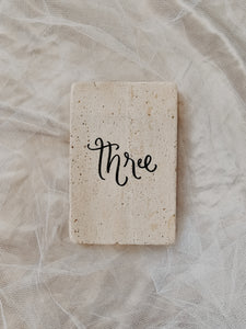 STONE TABLE NUMBER - CREATIVE FONT