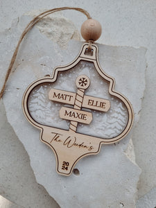 PERSONALISED WOODEN CHRISTMAS ORNAMENT - FAMILY 2024