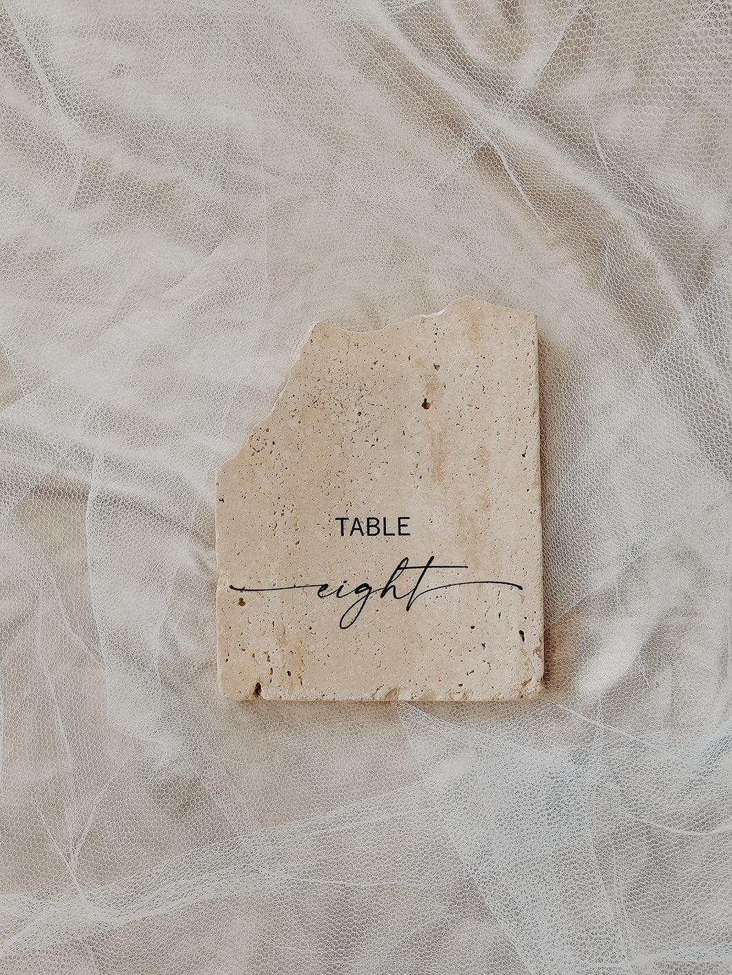 STONE TABLE NUMBERS - SERIF AND CURSIVE