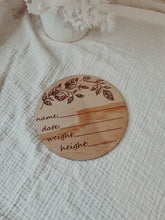 Load image into Gallery viewer, WOODEN BIRTH ANNOUNCEMENT SIGN

