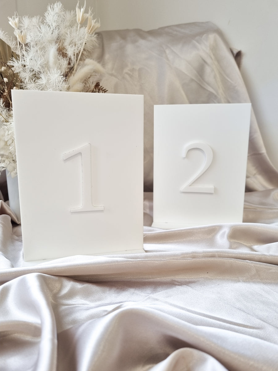 TABLE NUMBER SIGNS - RECTANGLE – Living on Trend Australia