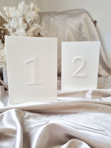 TABLE NUMBER SIGNS - RECTANGLE