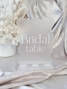 TABLE NUMBER SIGN - WAVY
