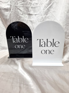 TABLE NUMBERS SIGNS - REVERSE