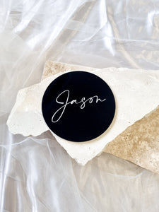 PERSONALISED COASTERS - COLOURED FONT