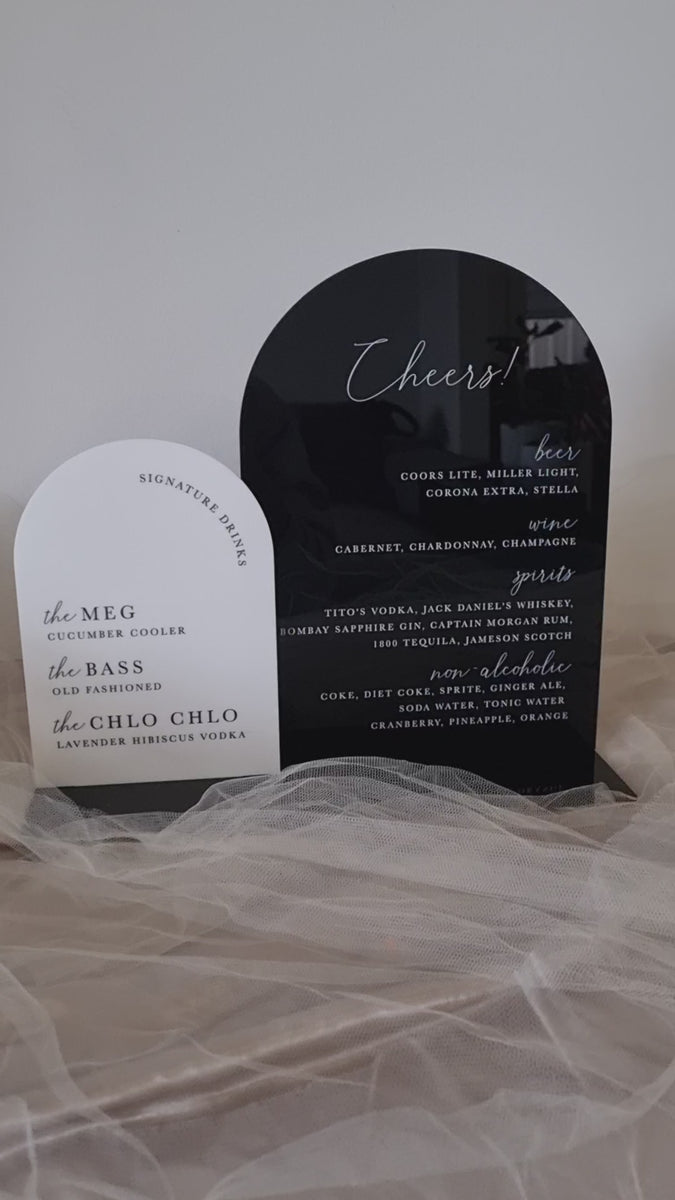 BAR MENU - DOUBLE ARCH – Living on Trend Australia