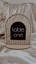Load image into Gallery viewer, TABLE NUMBERS SIGNS - RATTAN
