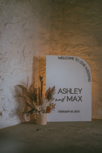 Load image into Gallery viewer, WEDDING WELCOME SIGN - HALF ARCH
