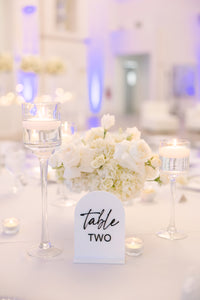 TABLE NUMBERS SIGNS - WRITTEN