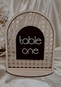 TABLE NUMBERS SIGNS - RATTAN